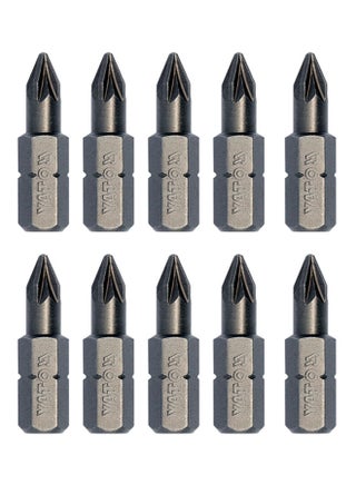 10-Piece Screwdriver Bits1/4-Inchx25mm PZ1 YT-78134 Grey 25x6.35mm - v1622636120/N22425195A_2