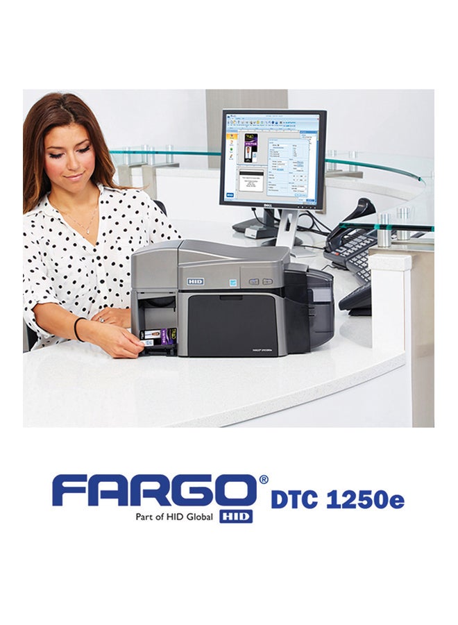 Fargo - 45000 Ymcko Full Color Ribbon For Dtc1000 & Dtc1250E Id Card Printers Multicolour - Image 1