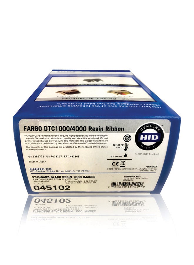 Fargo DTC1000/4000 Resin Ribbon Black  - Image 1