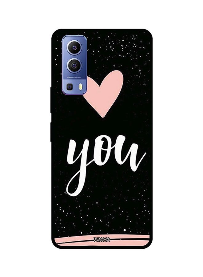 ثيودور غطاء حماية واقي لهاتف فيفو Y72 أسود/ وردي - Image 1