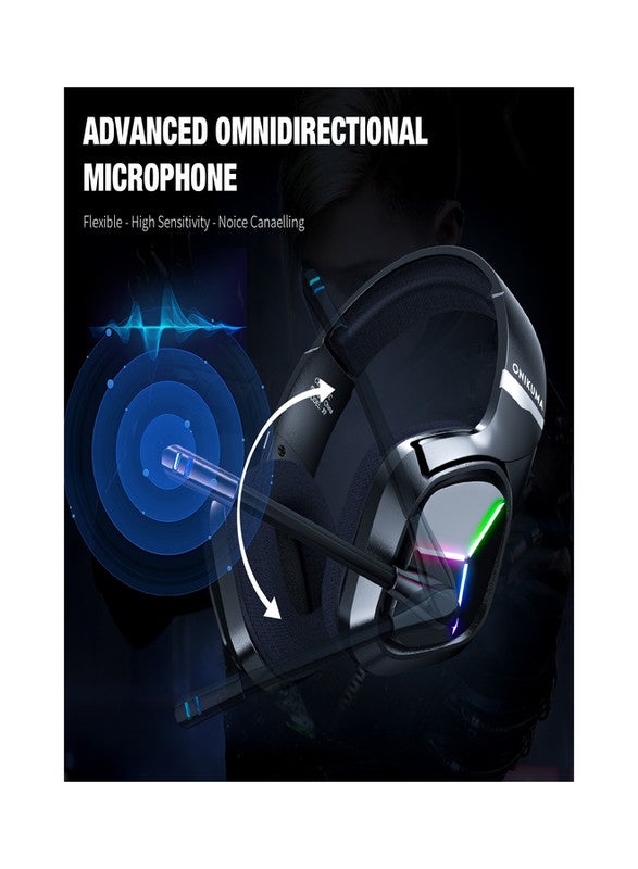 onikuma X9 RGB Wired Gaming Headset With Microphone  - Image 2
