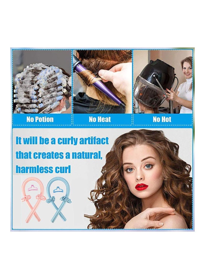 Headband Hair Curlers Hair Styling Tools Blue - Image 3
