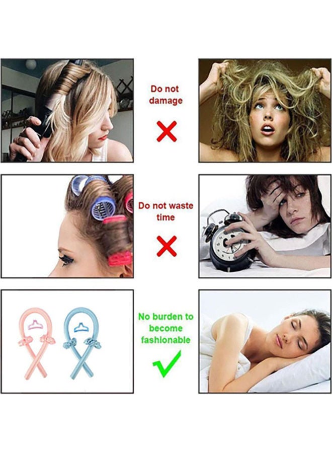 Headband Hair Curlers Hair Styling Tools Blue - Image 4