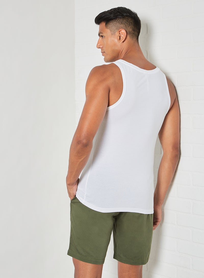 Hom Round Neck Vest White  - Image 2