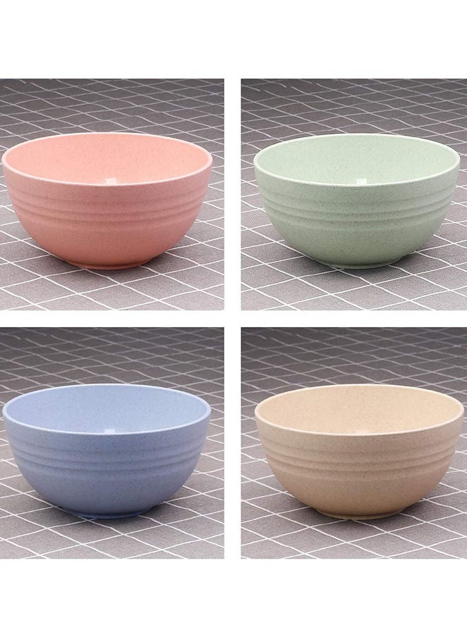 4-Piece Wheat Straw Fiber Lightweight Bowl Multicolour 15x8x15cm - v1622645598/N47947713A_3