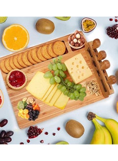 Generic Bamboo Cheese Board And Knife Set Brown/Silver 14x11x0.6inch  - Image 4