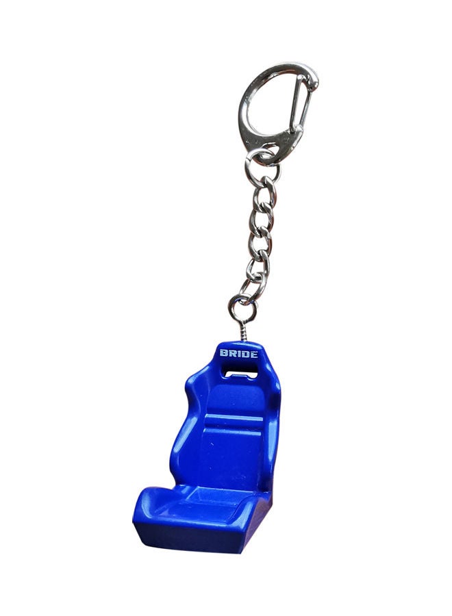 Generic Car Seat Shaped Key Chain Blue/Silver  - Image 1