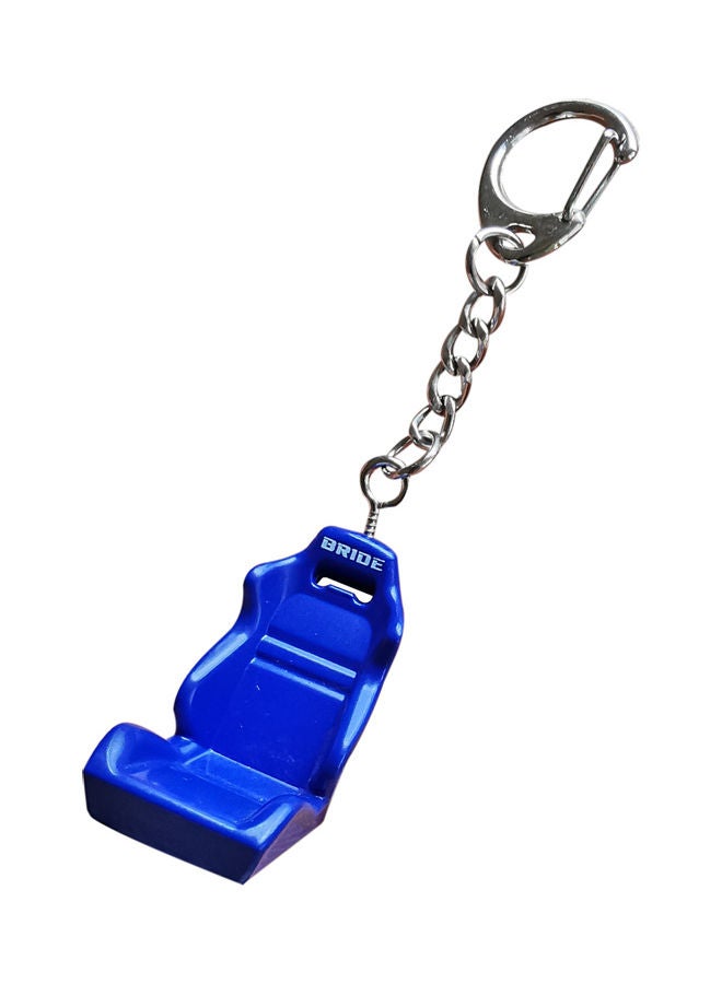 Generic Car Seat Shaped Key Chain Blue/Silver  - Image 2
