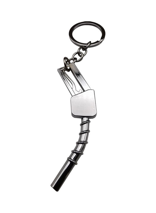 Generic Fuel Pump Car Key Chain Silver  - Image 2