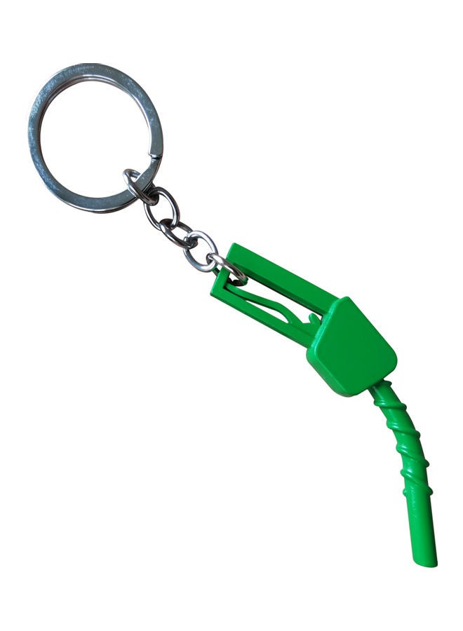 Generic Fuel Pump Car Key Chain Green/Silver  - Image 3