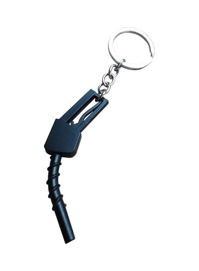 Generic Fuel Pump Car Key Chain Black/Silver  - Image 1
