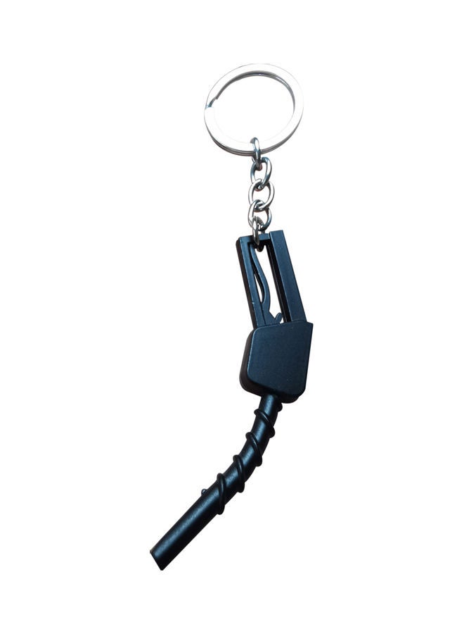 Generic Fuel Pump Car Key Chain Black/Silver  - Image 3