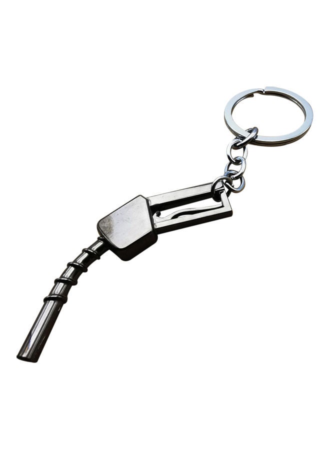 Generic Fuel Gas Pump Nozzle Key Chain Silver  - Image 1