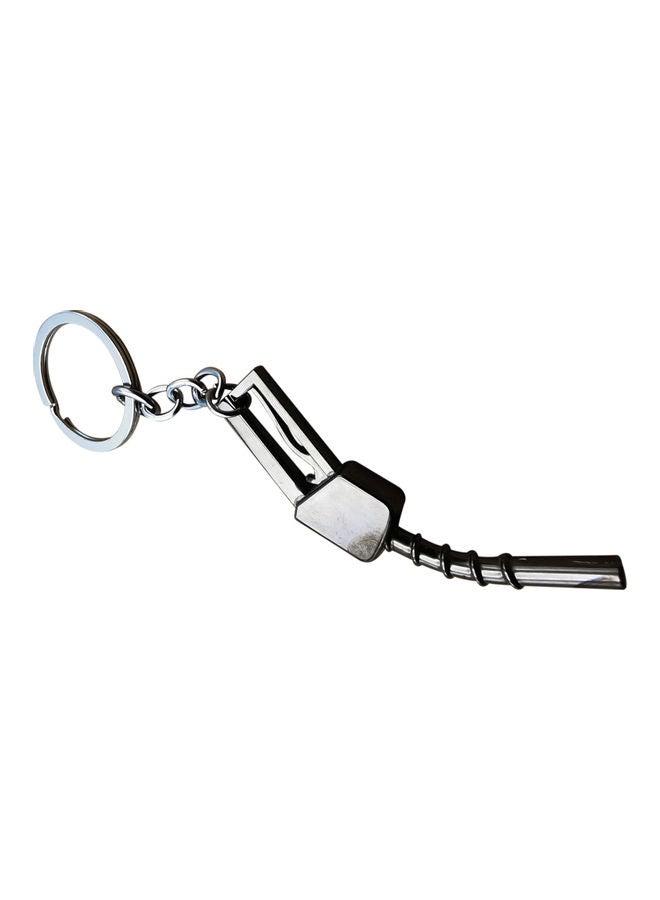 Generic Fuel Gas Pump Nozzle Key Chain Silver  - Image 2