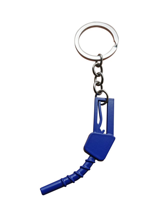 Fuel Pump Car Key Chain Blue/Silver - Image 2