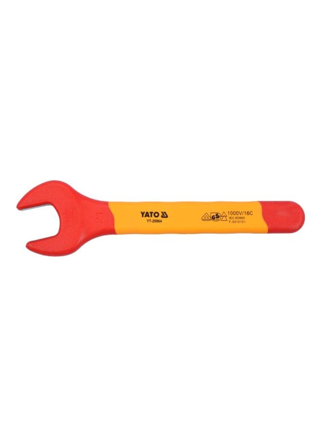 Yato Insulated Open End Wrench 21mm VDE-1000V YT-20964 Yellow/Red/Silver - Image 2