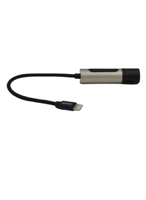 Lightning To 3.5 mm Adapter Cable Black/Grey