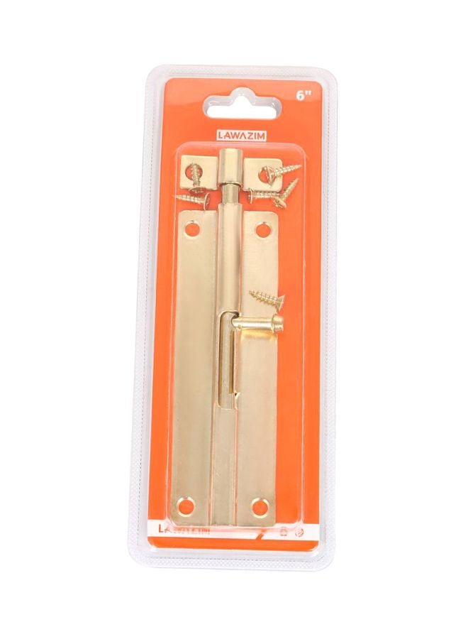 LAWAZIM - Matte Door Latch Gold 6inch - Image 1