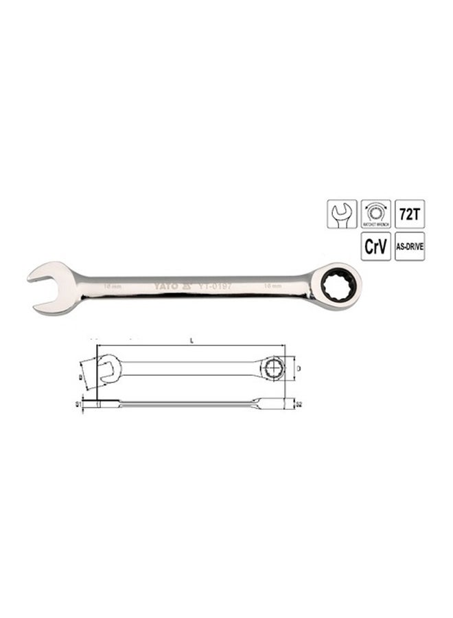 Yato Combination Ratchet Wrench 15mm YT-1658 Silver - Image 3