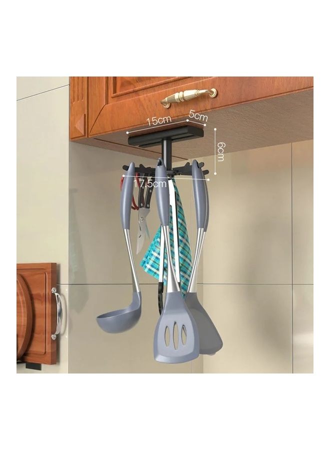 fashionhome Aluminum Roof Mounted Rotating Hook Black 15 x 5 x 6cm  - Image 4