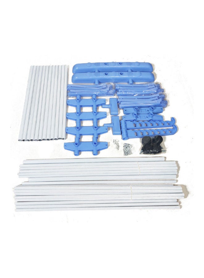 fashionhome Multi Layer Clothes Organizer Drying Rack White/Blue 68 x 54 x 168cm - Image 4