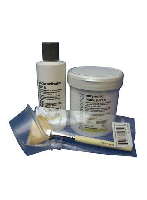 Skin Exfoliant System Beige/Black Enzymatic Base Part A 236 ml, Acidic Activator Part B 207ml