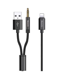 AUX Adapter Lightning To 3.5MM Audio Cable Black
