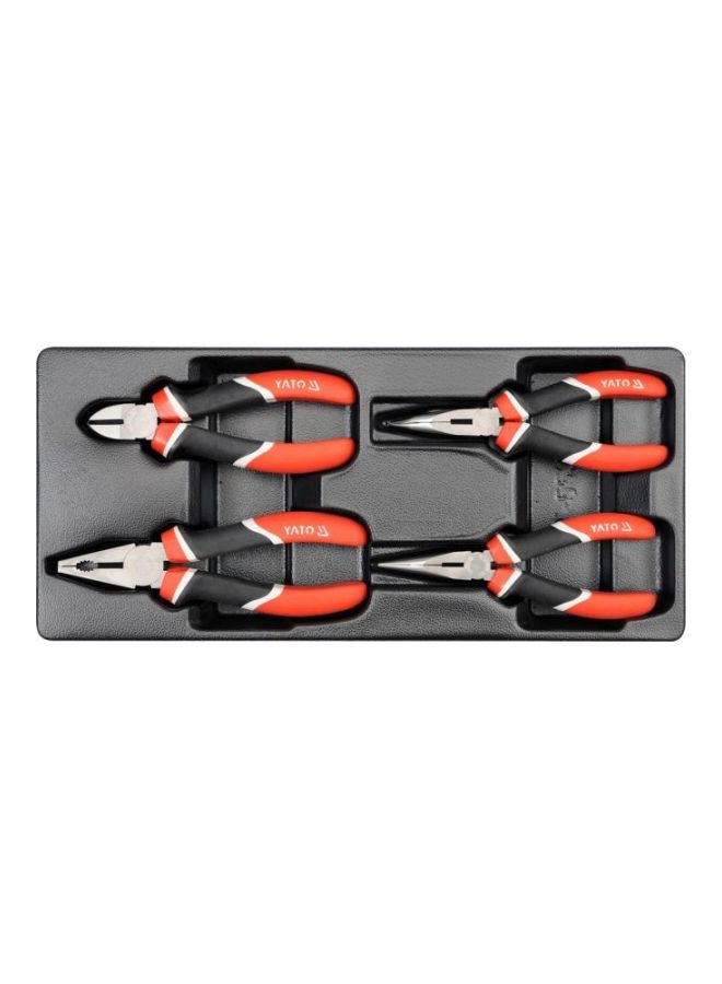 Yato 4-Piece Pliers PVC Tray Grey/Black 17x38x4cm - Image 2