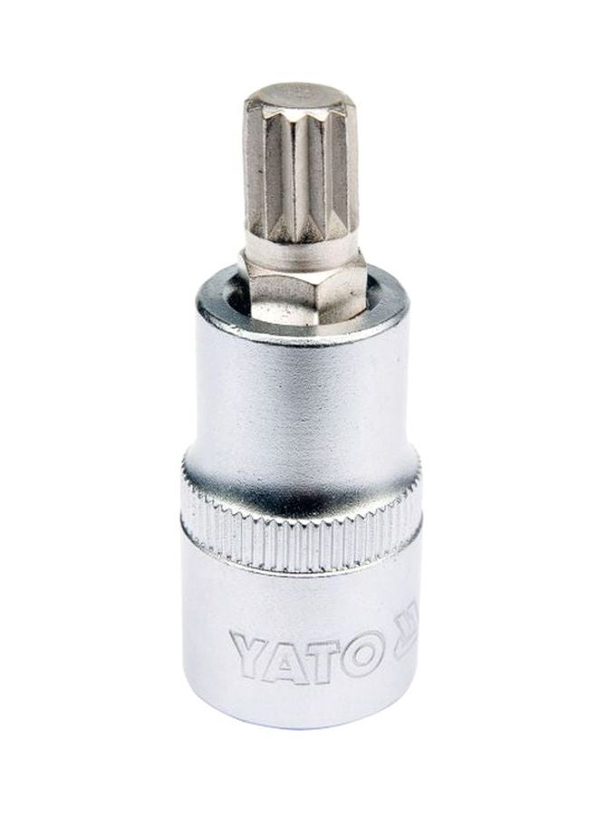 Yato Spline Wrench Socket Bit Silver 0.5inch  - Image 1