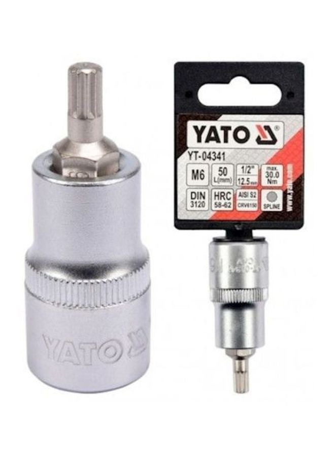 Yato Spline Wrench Socket Bit Silver 0.5inch  - Image 2