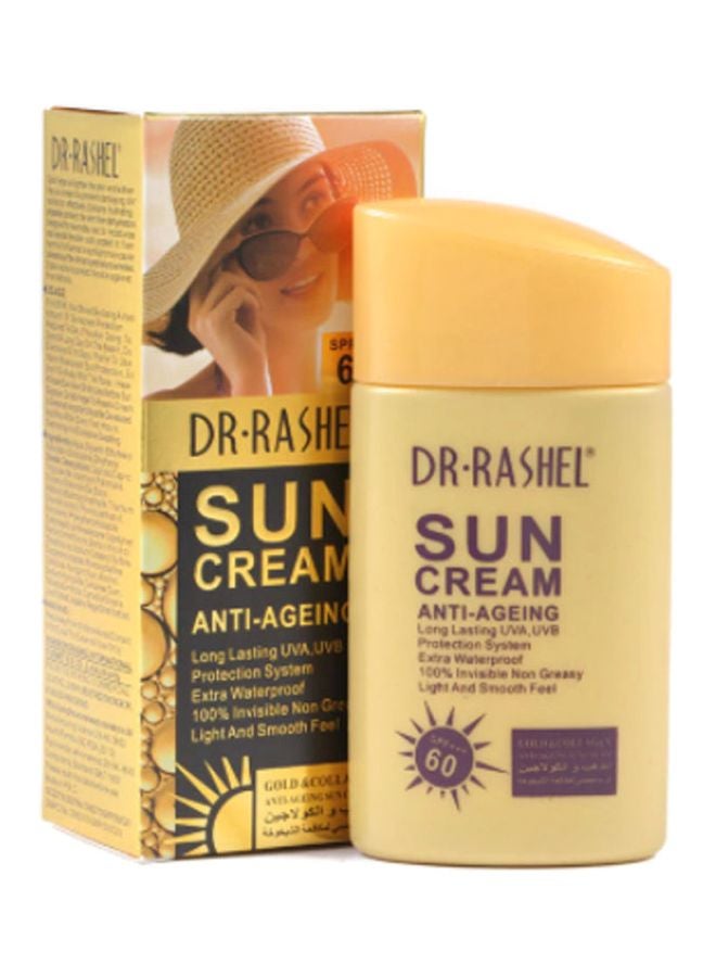 دكتور راشيل واقي شمس مقاوم لعلامات التقدم بالعمر بعامل حماية من الشمس SPF60 ذهبي 80جرام  - Image 2