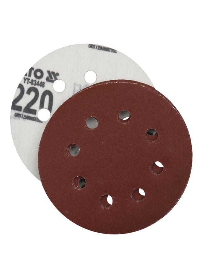 Yato 5-Piece Abrasive Disc With Holes C Backing 115mm Grit 220 YT-83448 Brown 115mm - Image 2