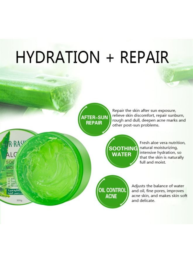 DR. RASHEL - Aloe Vera soothing & moisturizing gel 300 G Green 40grams - Image 1