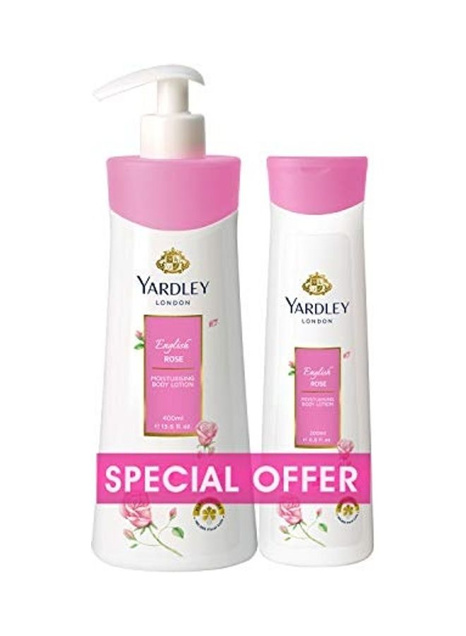 Yardley Body Lotion English Rose 600ml Pack of 2 - Image 1