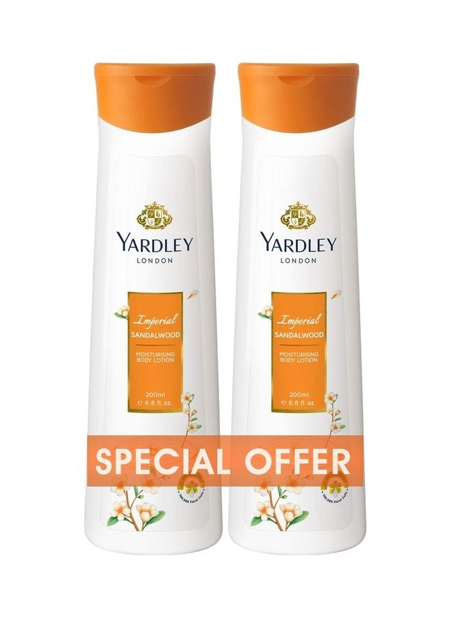 Yardley Body Lotion Imperial And Sandalwood 200ml Pack of 2 - Image 1