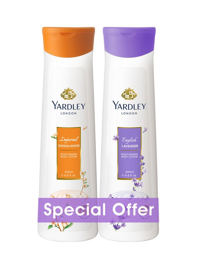Yardley Body Lotion Imperial Sandalwood And English Lavender 200ml Pack of 2
