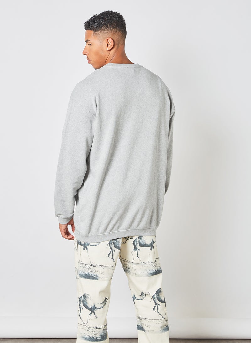 Oversized Sweatshirt Light Grey - v1622703178/N47043939V_3