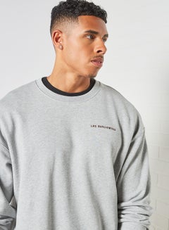 LES BENJAMINS Oversized Sweatshirt Light Grey  - Image 4