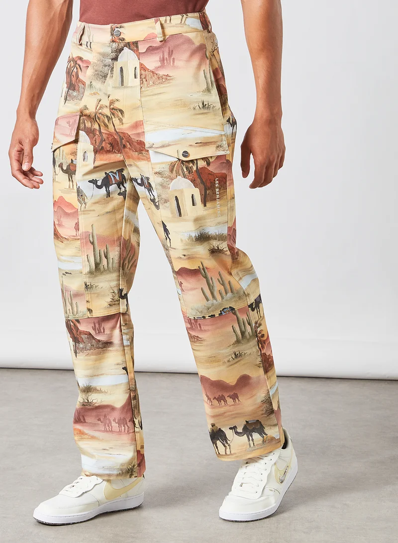 LES BENJAMINS Graphic Print Pant