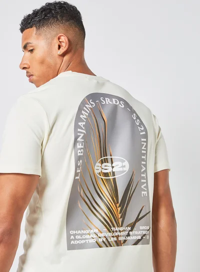 LES BENJAMINS Crew Neck T-Shirt Off White