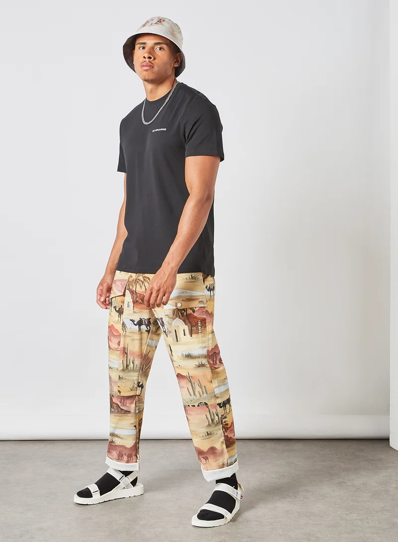 LES BENJAMINS Crew Neck T-Shirt Black