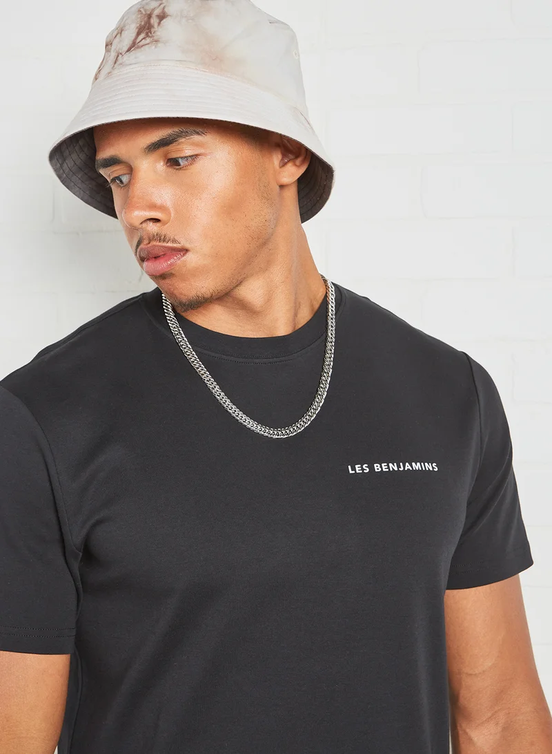 LES BENJAMINS Crew Neck T-Shirt Black