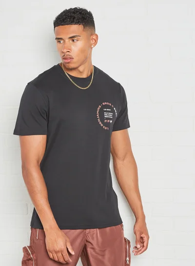 LES BENJAMINS Crew Neck T-Shirt Black