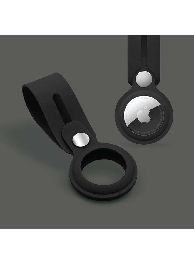 HYPHEN - Silicone AirTag Loop Strap Black - Image 1