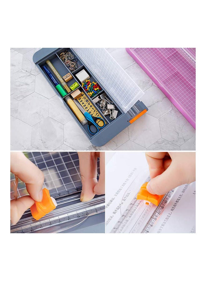 Portable Manual A4 Paper Trimmer Cutter Storage Box Multicolour - Image 4
