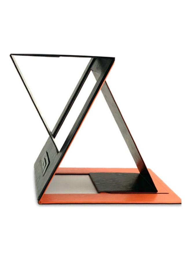 Universal Metal Folding Adjustable Laptop Holder 23.5x24.5x28cm Orange/Black  - Image 1
