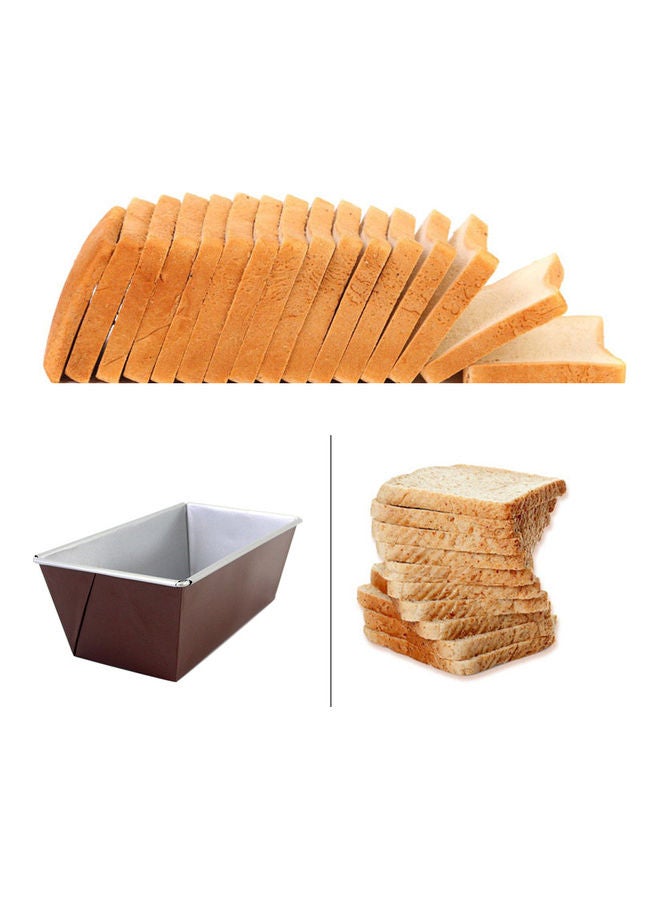 Non-Stick Carbon Steel Cake Bread Loaf Pan Brown/Grey  - Image 4