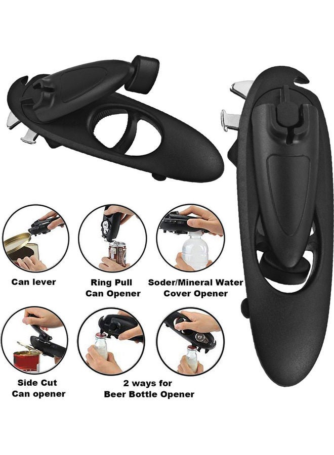 Generic - 8 In 1 Portable Manual Opener Tool Black 5x8x20.5cm - Image 1