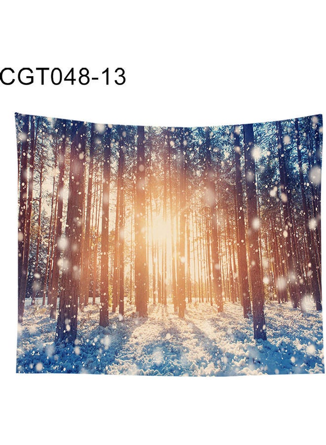 Xmas Tree Print Hanging Tapestry Carpet Bedroom Multicolour 19.5x17x2cm