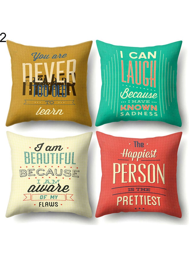 4-Piece Decorative Cushion Cover Multicolour
